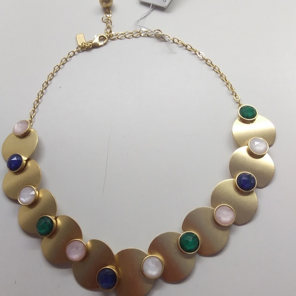 Kate Spade New Gold Disk and Stone Necklace